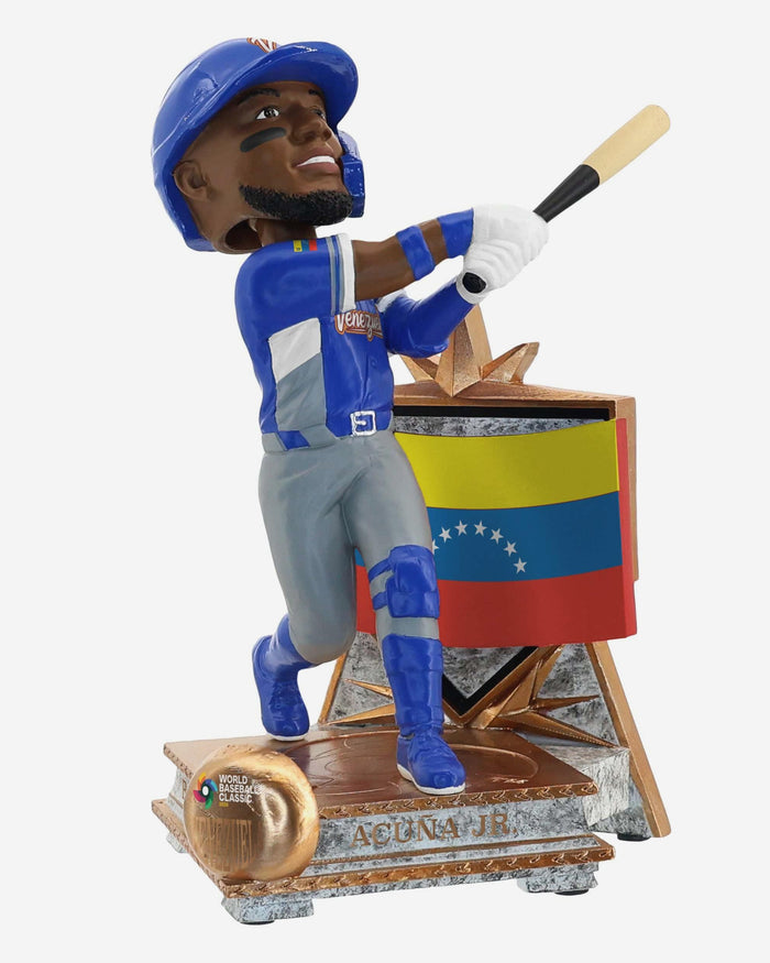 Ronald Acuna Jr Venezuela 2026 World Baseball Classic Flag Bobblehead FOCO - FOCO.com