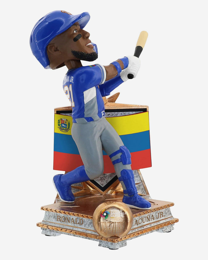 Ronald Acuna Jr Venezuela 2026 World Baseball Classic Flag Bobblehead FOCO - FOCO.com
