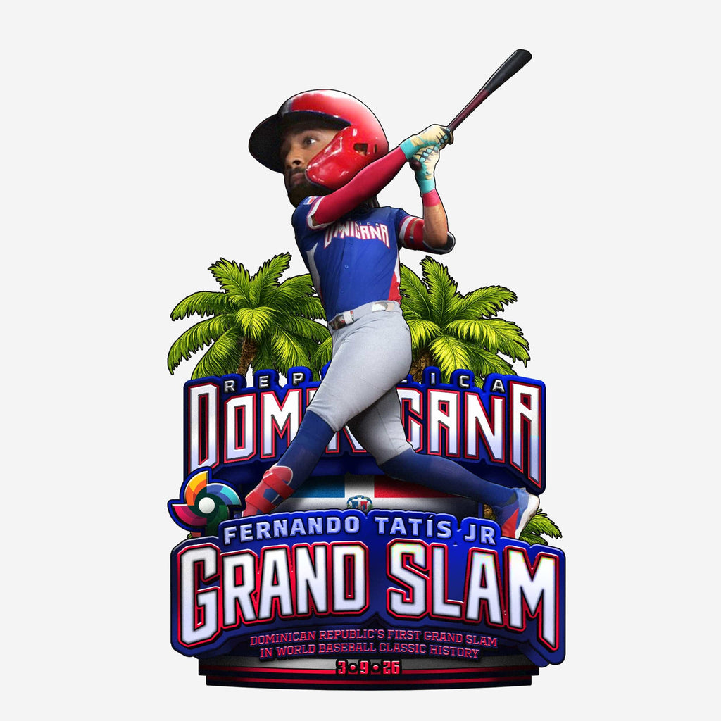 Fernando Tatis Jr Dominican Republic 2026 World Baseball Classic Historic Grand Slam Bobblehead FOCO - FOCO.com