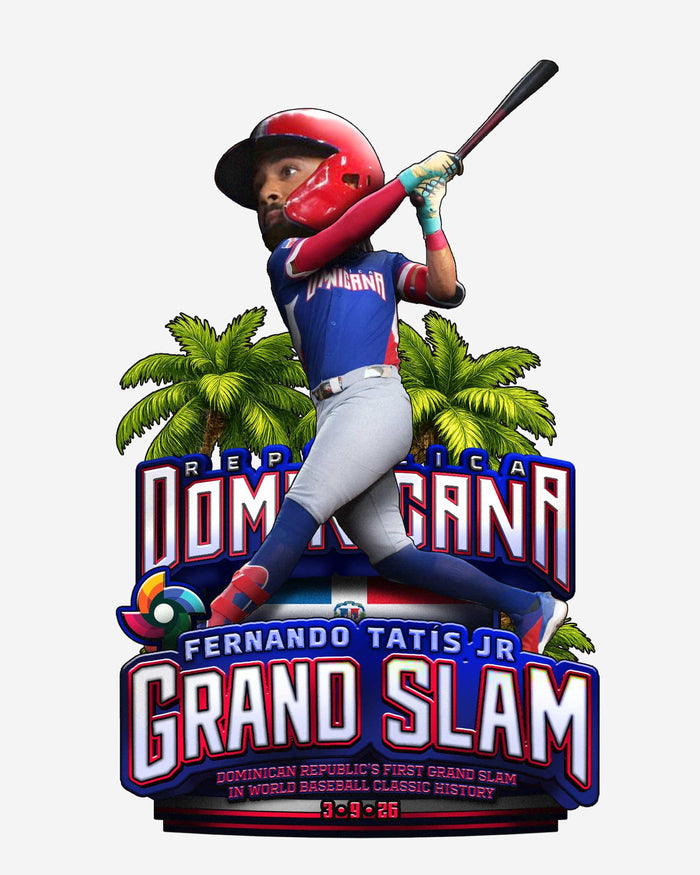 Fernando Tatis Jr Dominican Republic 2026 World Baseball Classic Historic Grand Slam Bobblehead FOCO - FOCO.com