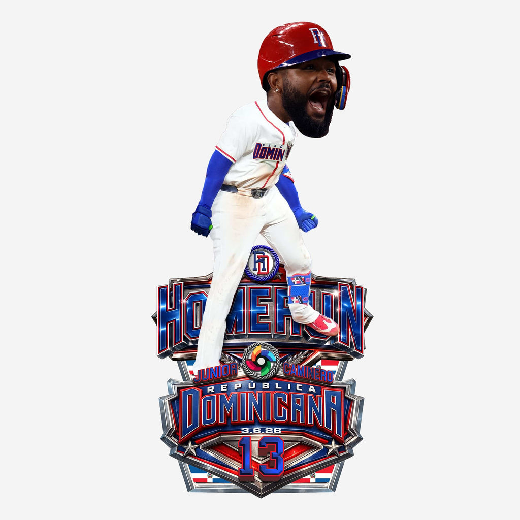 Junior Caminero Dominican Republic 2026 World Baseball Classic Home Run Celebration Bobblehead FOCO - FOCO.com