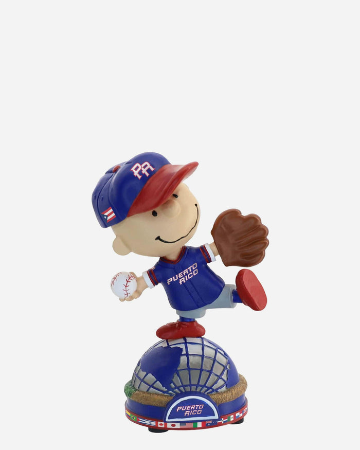 Puerto Rico Charlie Brown Peanuts 2026 World Baseball Classic Bobblehead FOCO - FOCO.com