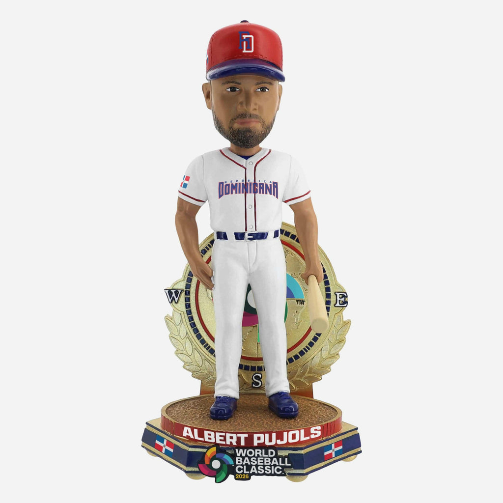 Albert Pujols Dominican Republic 2026 World Baseball Classic Coach Bobblehead FOCO - FOCO.com