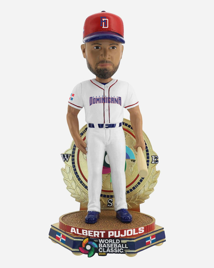 Albert Pujols Dominican Republic 2026 World Baseball Classic Coach Bobblehead FOCO - FOCO.com