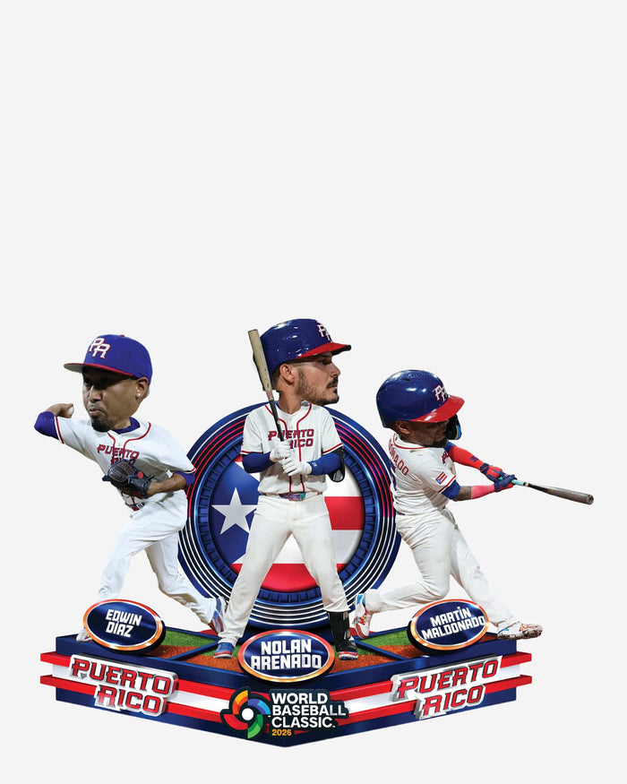 Puerto Rico 2026 World Baseball Classic Triple Bobblehead FOCO - FOCO.com