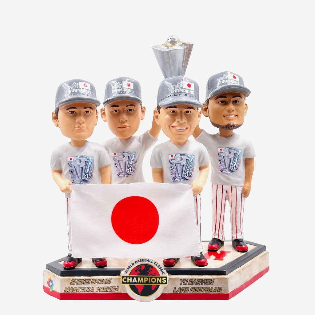 Japan 2023 World Baseball Classic Champions Cap & Tee Mini Bobblehead Scene FOCO - FOCO.com