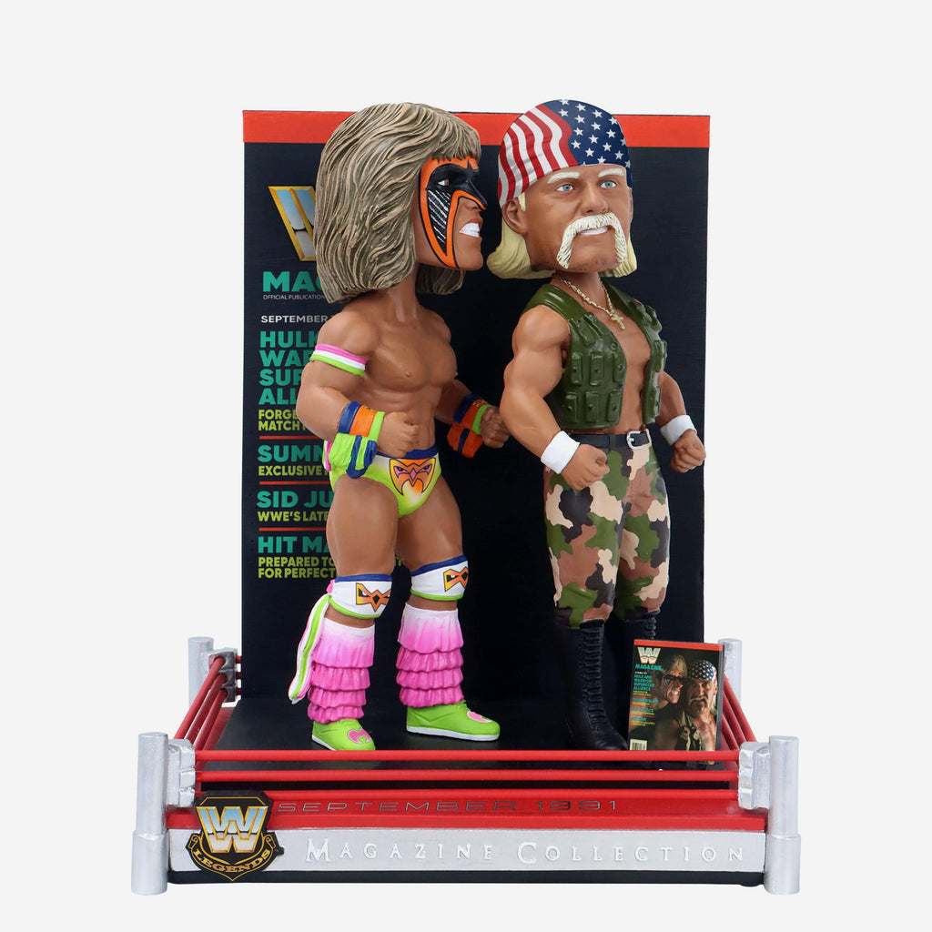 Hulk Hogan & Ultimate Warrior Superstar Alliance WWE Magazine Cover Bobblehead FOCO - FOCO.com