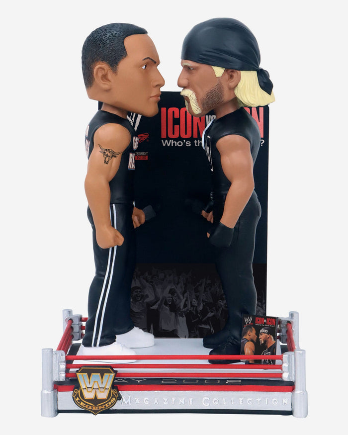 The Rock & Hulk Hogan Icon vs Icon WWE Magazine Cover Bobblehead FOCO - FOCO.com