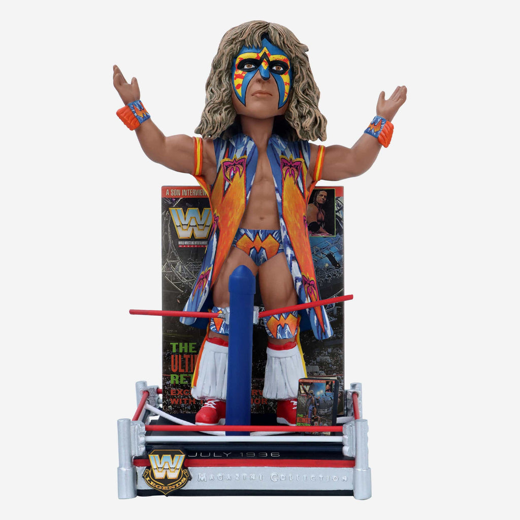 Ultimate Warrior Ultimate Return WWE Magazine Cover Bobblehead FOCO - FOCO.com