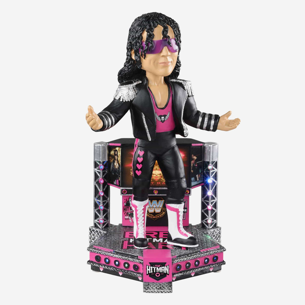 Bret Hart WWE Light Up Stage Entrance Bobblehead FOCO - FOCO.com