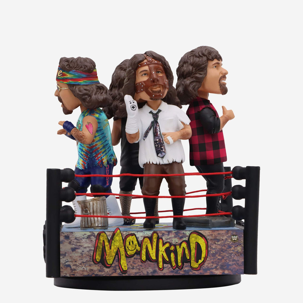 Mick Foley & Mankind & Cactus Jack & Dude Love Faces of Foley WWE Quad Spinner Bobblehead FOCO - FOCO.com