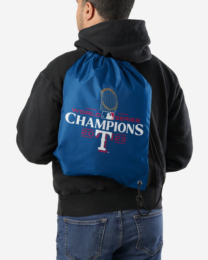 Texas Rangers 2023 World Series Champions Drawstring Backpack FOCO - FOCO.com