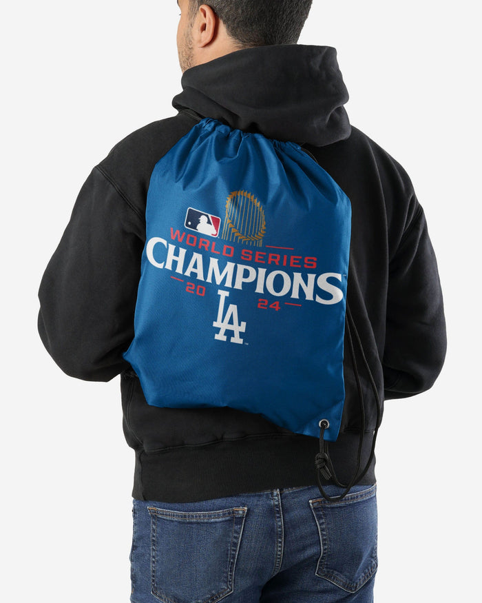 Los Angeles Dodgers 2024 World Series Champions Drawstring Backpack FOCO - FOCO.com