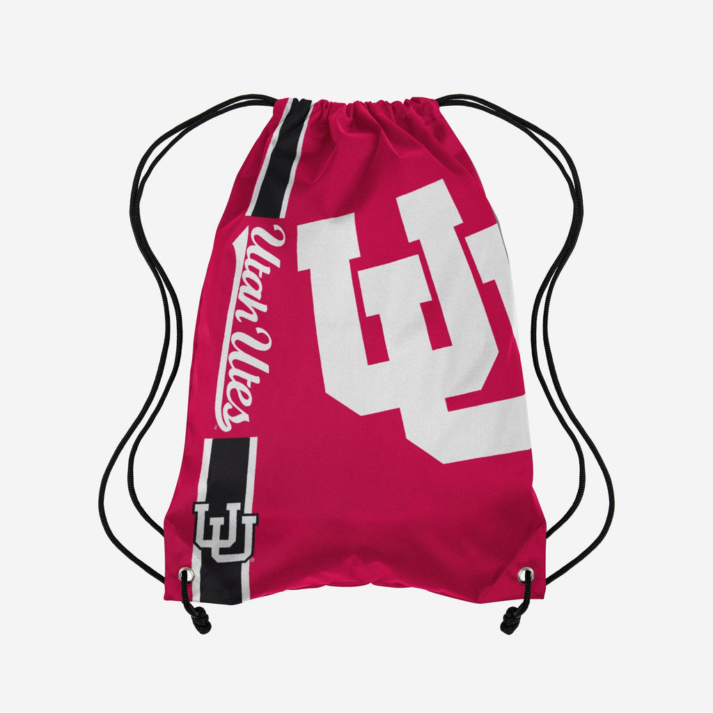 Utah Utes Big Logo Drawstring Backpack FOCO - FOCO.com