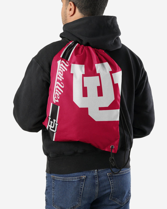 Utah Utes Big Logo Drawstring Backpack FOCO - FOCO.com