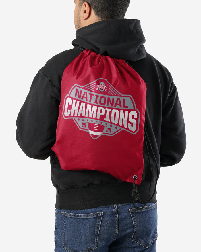 Ohio State Buckeyes 2024 Football National Champions Drawstring Backpack FOCO - FOCO.com