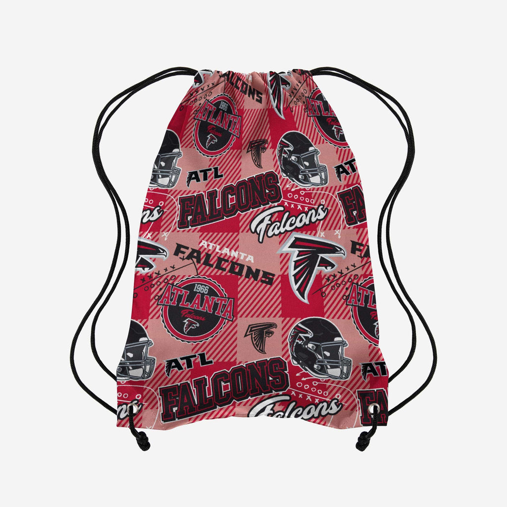 Atlanta Falcons Thematic Repeat Print Drawstring Backpack FOCO - FOCO.com
