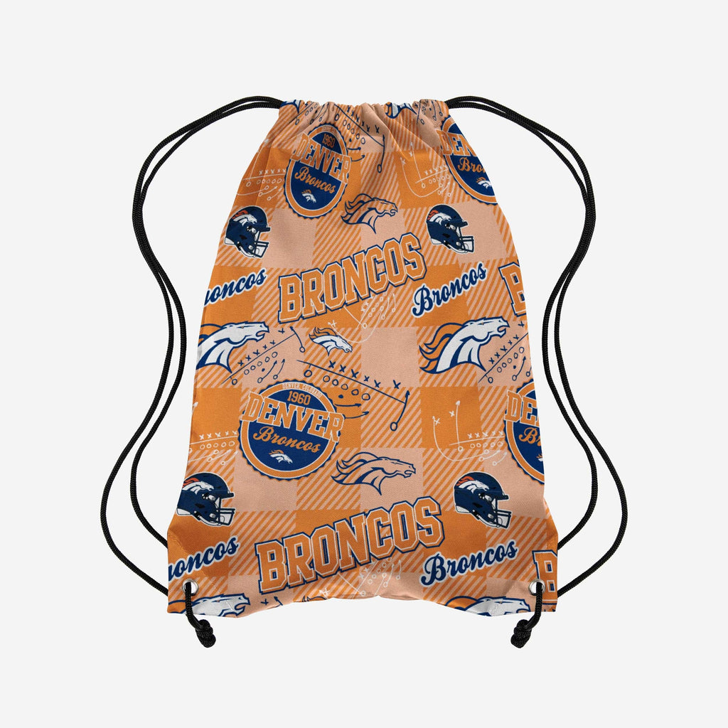 Denver Broncos Thematic Repeat Print Drawstring Backpack FOCO - FOCO.com
