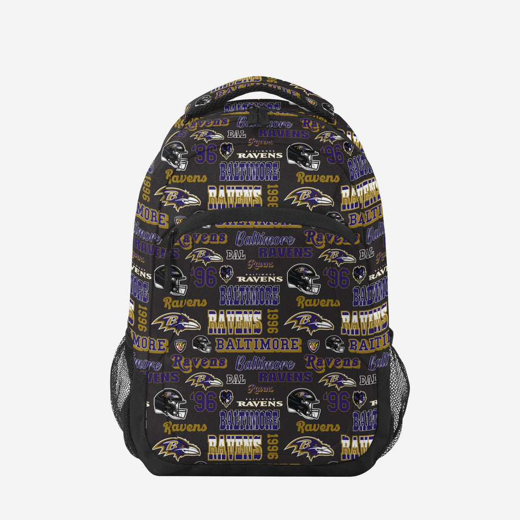 Baltimore Ravens Repeat Retro Print Action Backpack FOCO - FOCO.com