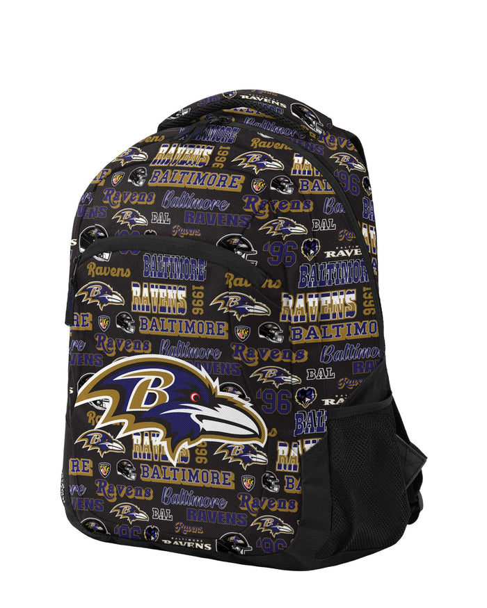 Baltimore Ravens Repeat Retro Print Action Backpack FOCO - FOCO.com