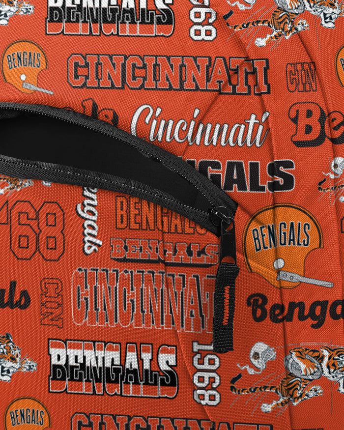 Cincinnati Bengals Repeat Retro Print Action Backpack FOCO - FOCO.com