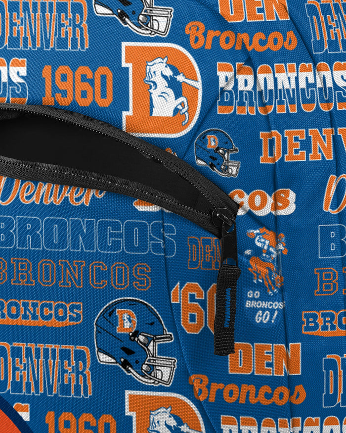 Denver Broncos Repeat Retro Print Action Backpack FOCO - FOCO.com