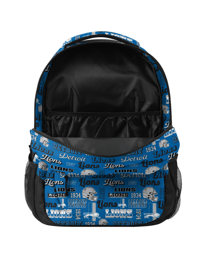Detroit Lions Repeat Retro Print Action Backpack FOCO - FOCO.com