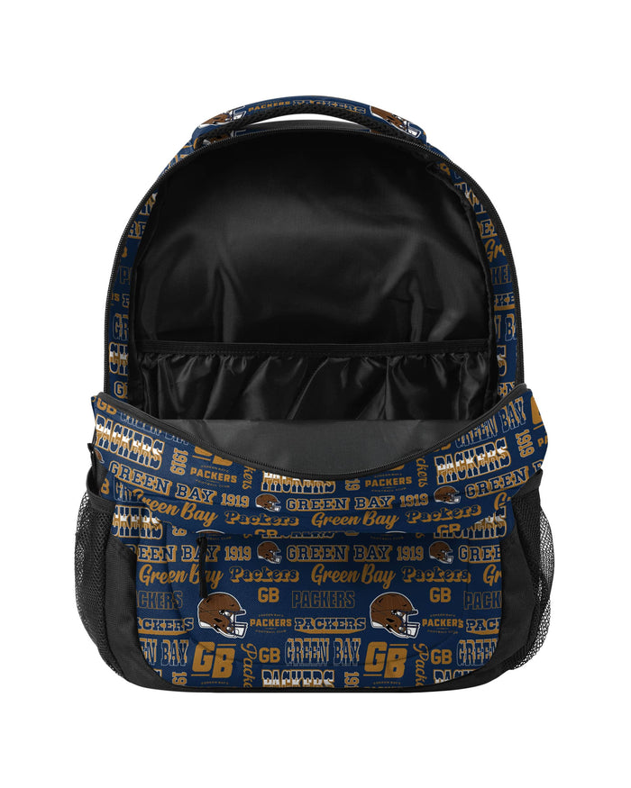 Green Bay Packers Repeat Retro Print Action Backpack FOCO - FOCO.com