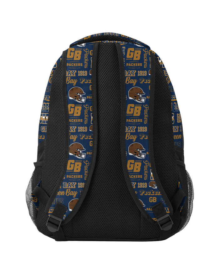 Green Bay Packers Repeat Retro Print Action Backpack FOCO - FOCO.com