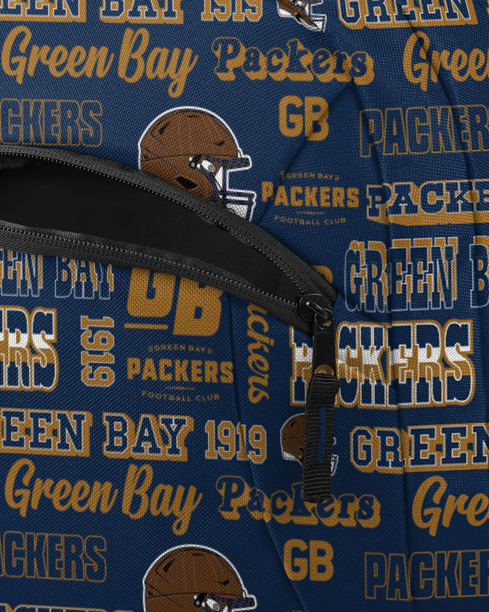Green Bay Packers Repeat Retro Print Action Backpack FOCO - FOCO.com