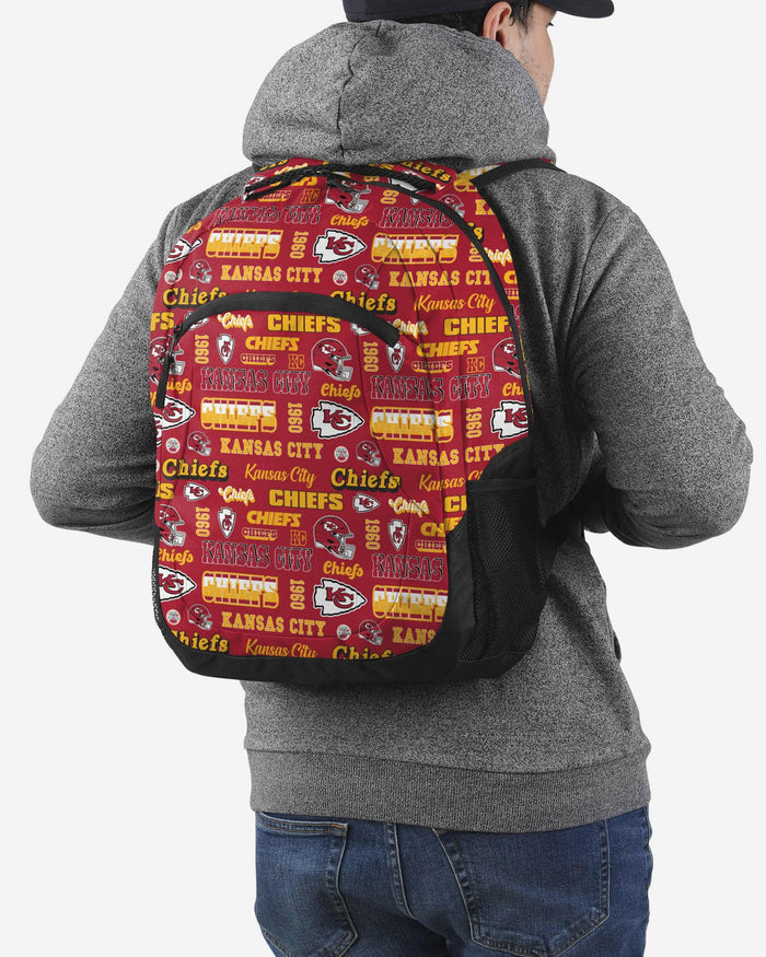 Kansas City Chiefs Repeat Retro Print Action Backpack FOCO - FOCO.com