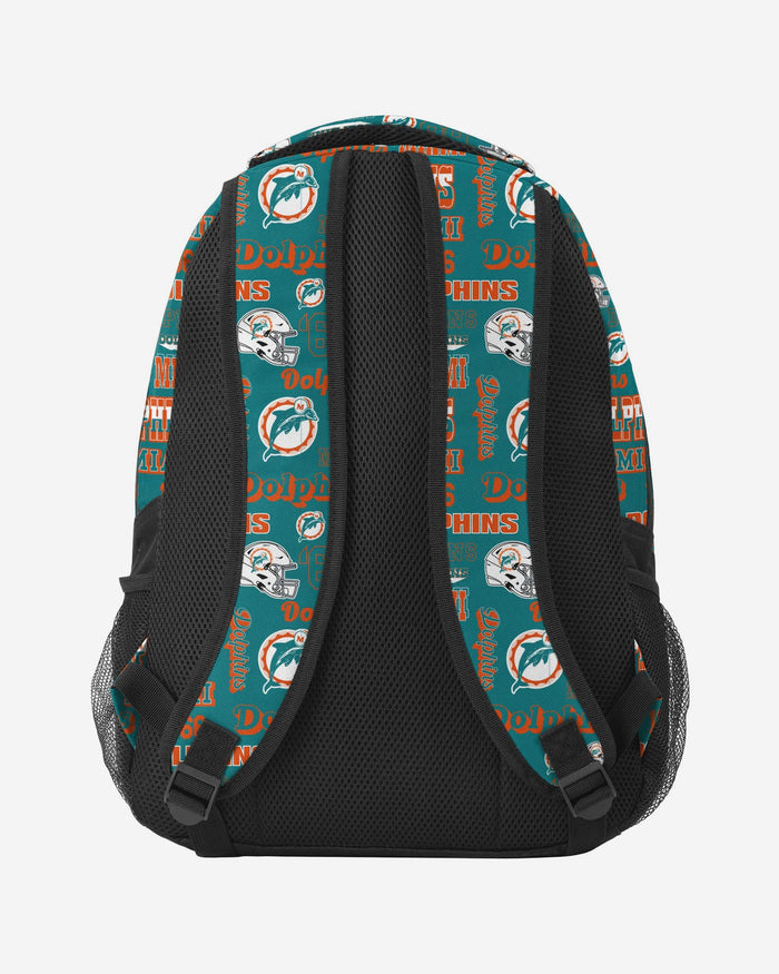 Miami Dolphins Repeat Retro Print Action Backpack FOCO - FOCO.com