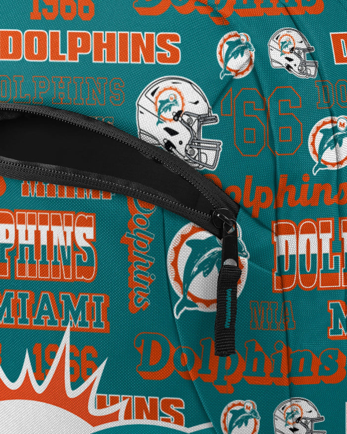 Miami Dolphins Repeat Retro Print Action Backpack FOCO - FOCO.com