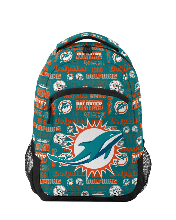 Miami Dolphins Repeat Retro Print Action Backpack FOCO - FOCO.com