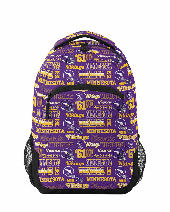 Minnesota Vikings Repeat Retro Print Action Backpack FOCO - FOCO.com