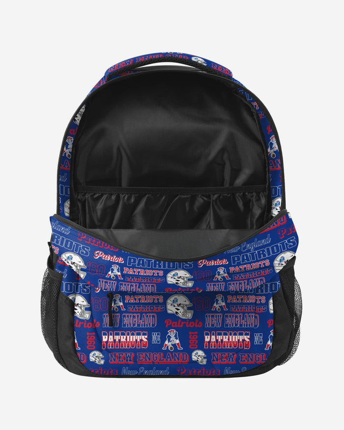 New England Patriots Repeat Retro Print Action Backpack FOCO - FOCO.com