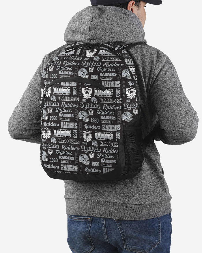 Las Vegas Raiders Repeat Retro Print Action Backpack FOCO - FOCO.com