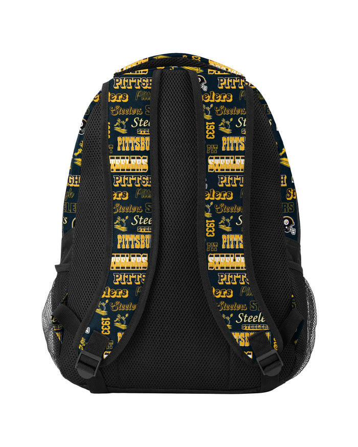 Pittsburgh Steelers Repeat Retro Print Action Backpack FOCO - FOCO.com