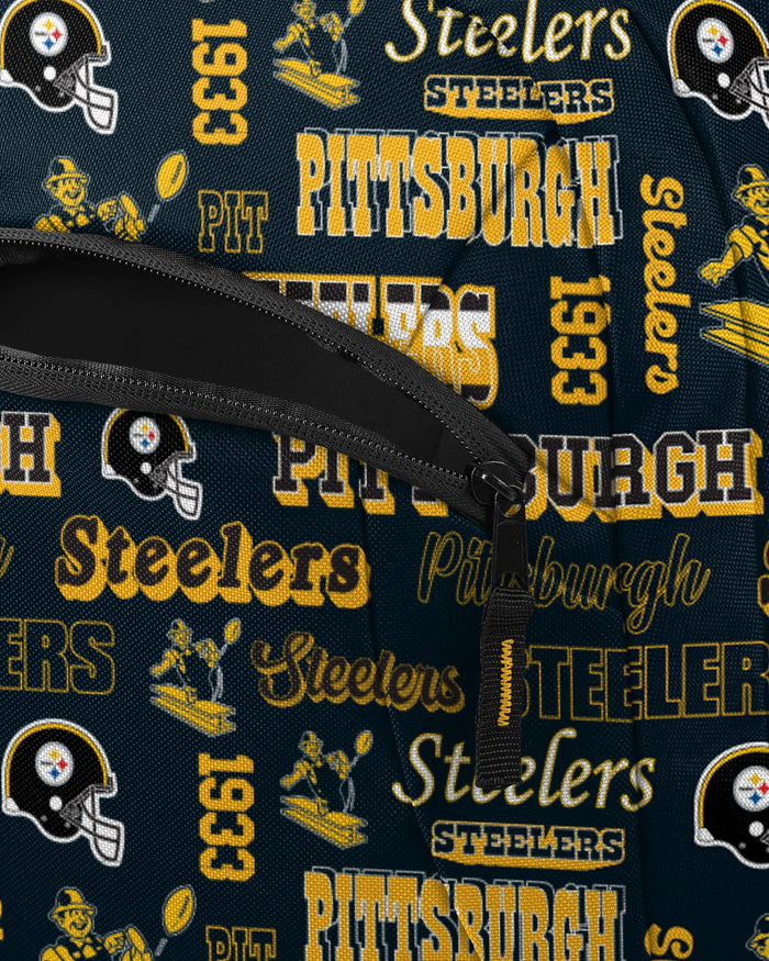 Pittsburgh Steelers Repeat Retro Print Action Backpack FOCO - FOCO.com