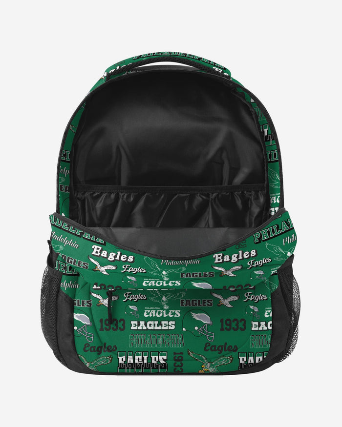 Philadelphia Eagles Repeat Retro Print Action Backpack FOCO - FOCO.com