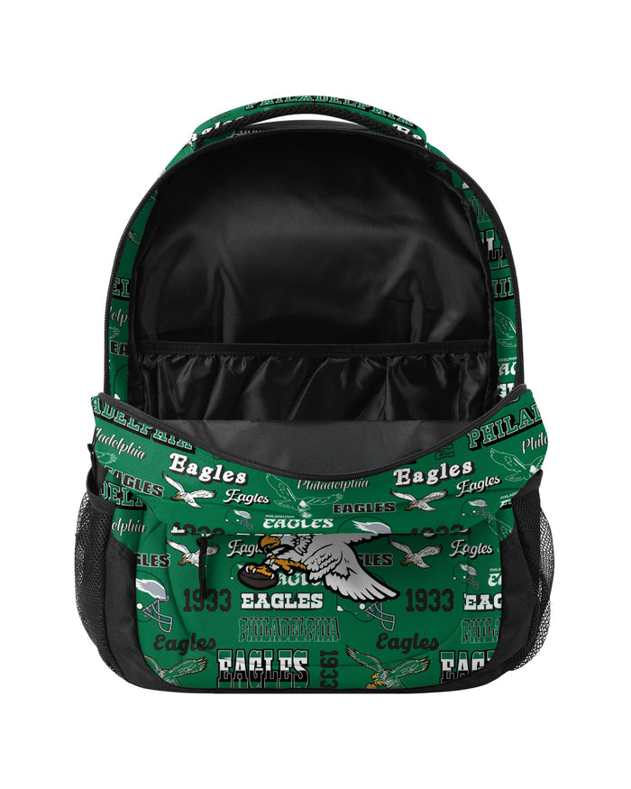 Philadelphia Eagles Repeat Retro Print Action Backpack FOCO - FOCO.com