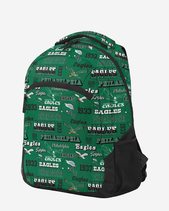 Philadelphia Eagles Repeat Retro Print Action Backpack FOCO - FOCO.com