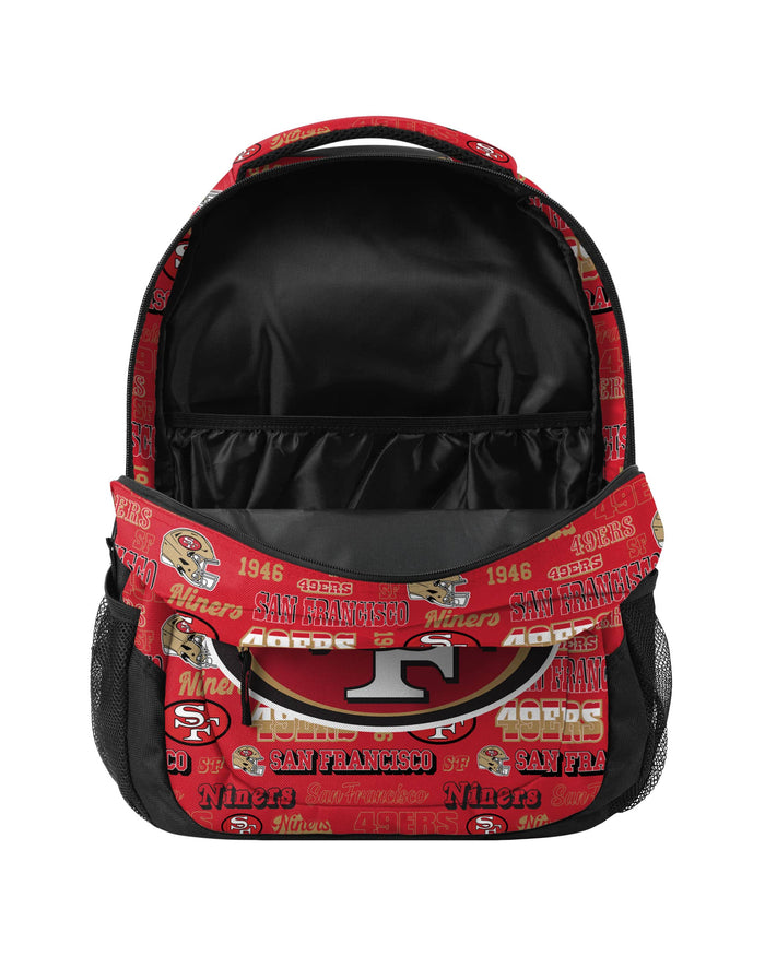 San Francisco 49ers Repeat Retro Print Action Backpack FOCO - FOCO.com