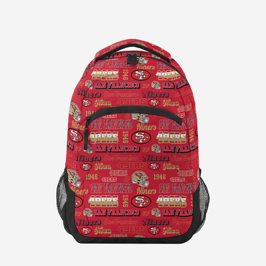 San Francisco 49ers Repeat Retro Print Action Backpack FOCO - FOCO.com