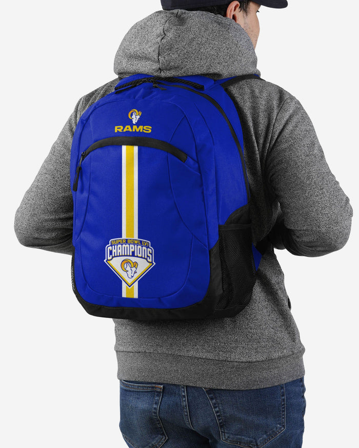 Los Angeles Rams Super Bowl LVI Champions Action Backpack FOCO - FOCO.com