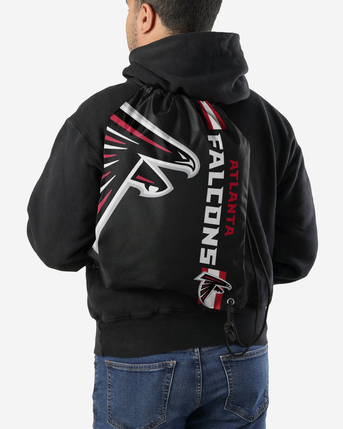 Atlanta Falcons Black Alternate Color Big Logo Drawstring Backpack FOCO - FOCO.com