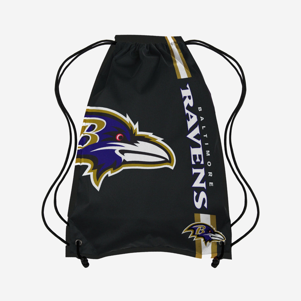 Baltimore Ravens Black Alternate Color Big Logo Drawstring Backpack FOCO - FOCO.com