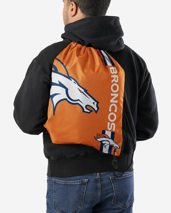 Denver Broncos Orange Alternate Color Big Logo Drawstring Backpack FOCO - FOCO.com