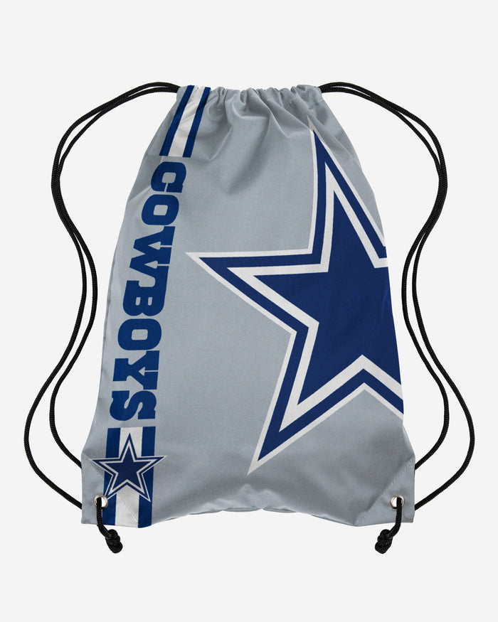 Dallas Cowboys Gray Alternate Color Big Logo Drawstring Backpack FOCO - FOCO.com