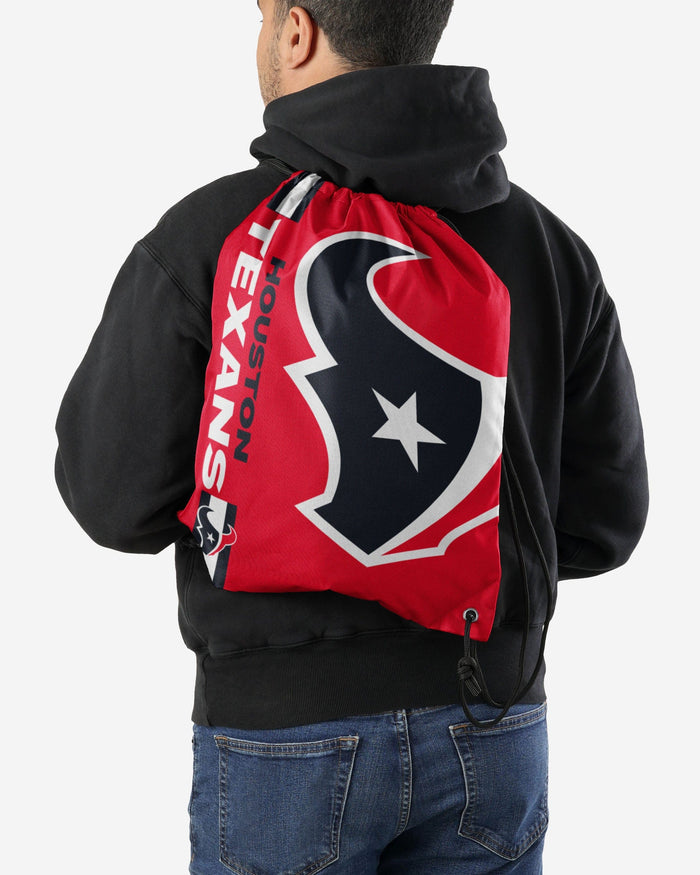 Houston Texans Red Alternate Color Big Logo Drawstring Backpack FOCO - FOCO.com